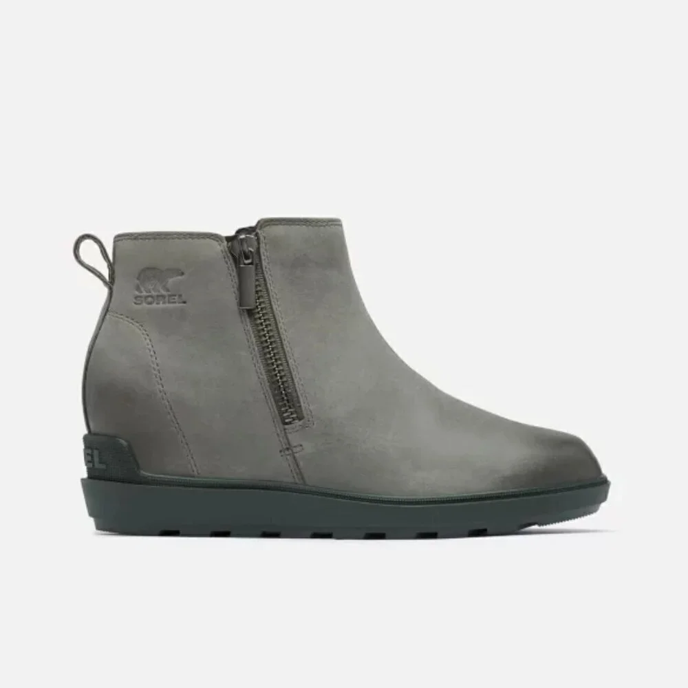 Sorel Women's Evie II Zip Wedge Booties Size 7 Quarry Grill - Picture 2 of 10